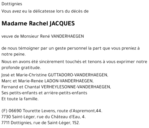 Rachel JACQUES