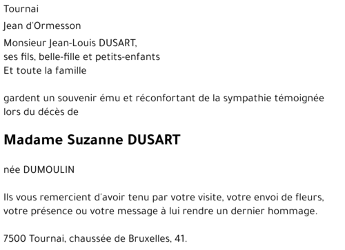 Suzanne DUMOULIN
