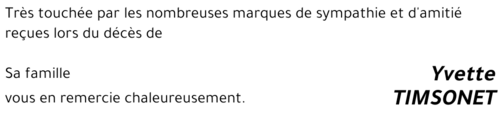 Yvette TIMSONET
