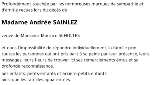 Andrée SAINLEZ