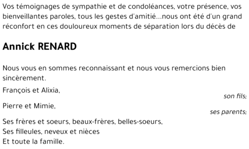 Annick RENARD