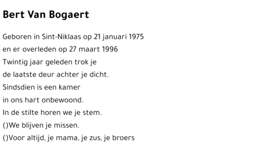 Bert Van Bogaert