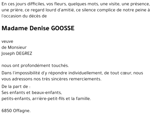 Denise GOOSSE