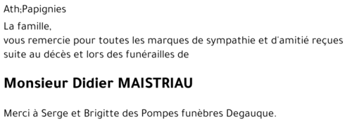 Didier MAISTRIAU