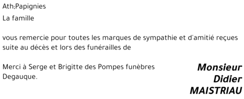 Didier MAISTRIAU