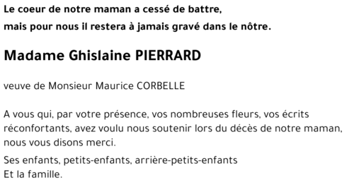 Ghislaine PIERRARD