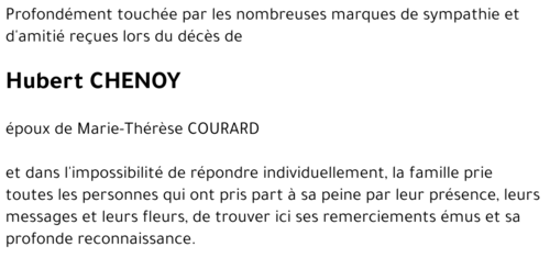 Hubert CHENOY