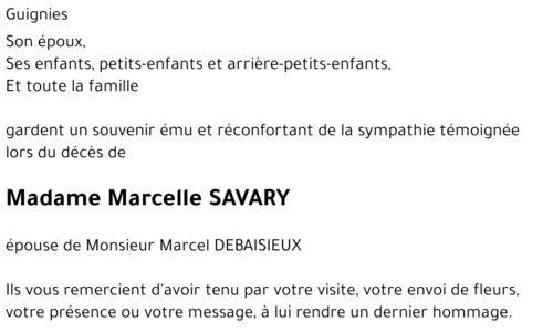 Marcelle SAVARY