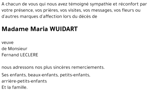 Maria WUIDART