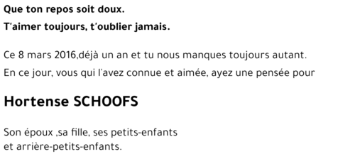 SCHOOFS Hortense