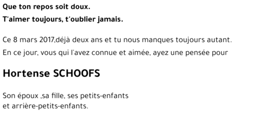 SCHOOFS Hortense