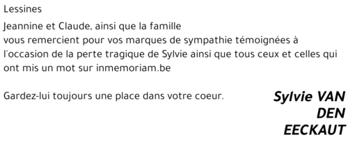 Sylvie VAN DEN EECKAUT