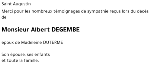Albert DEGEMBE