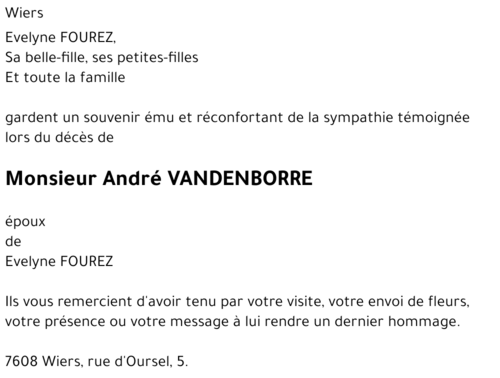 André VANDENBORRE