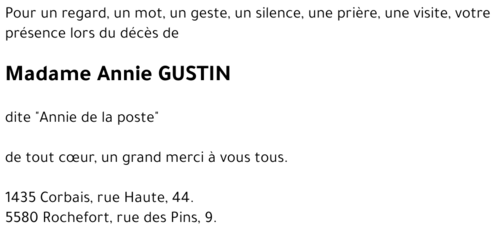 Annie GUSTIN