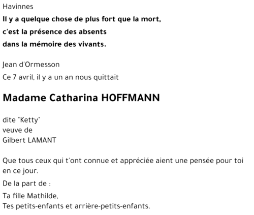 Catharina HOFFMANN