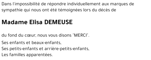 Elisa DEMEUSE