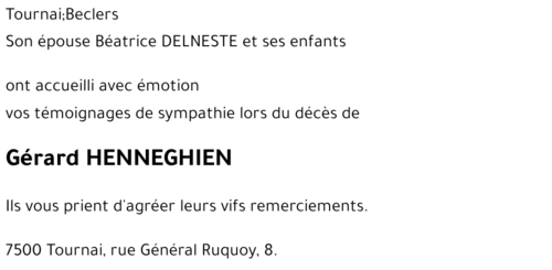 Gérard HENNEGHIEN