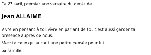 Jean ALLAIME