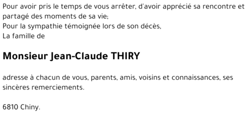 Jean-Claude THIRY