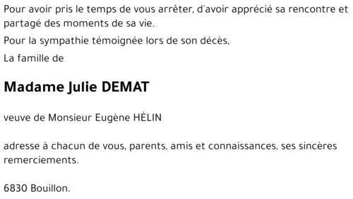 Julie DEMAT