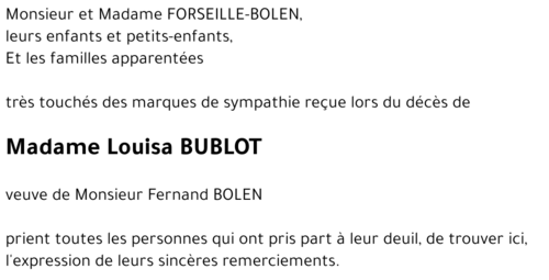 Louisa BUBLOT