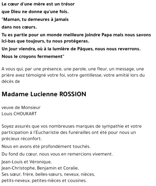 Lucienne ROSSION