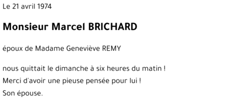 Marcel BRICHARD