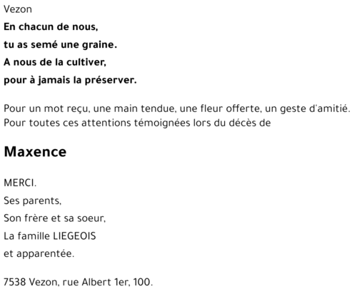 Maxence liegeois