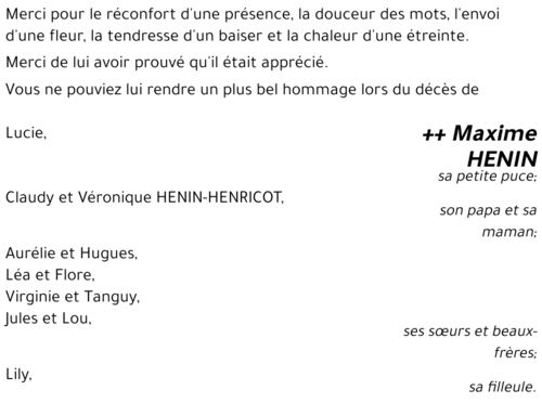 Maxime HENIN