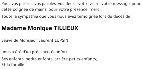Monique TILLIEUX