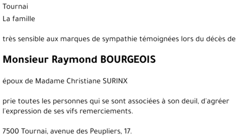 Raymond BOURGEOIS