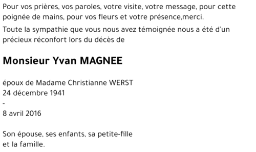 Yvan MAGNÉE