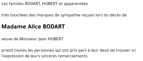 Alice BODART