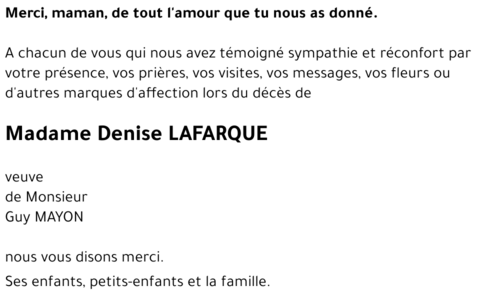 Denise LAFARQUE