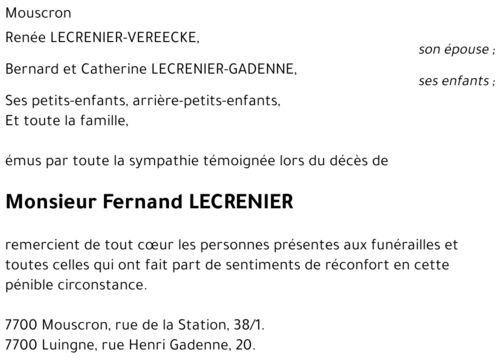 Fernand LECRENIER
