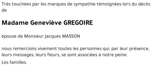 Geneviève GREGOIRE