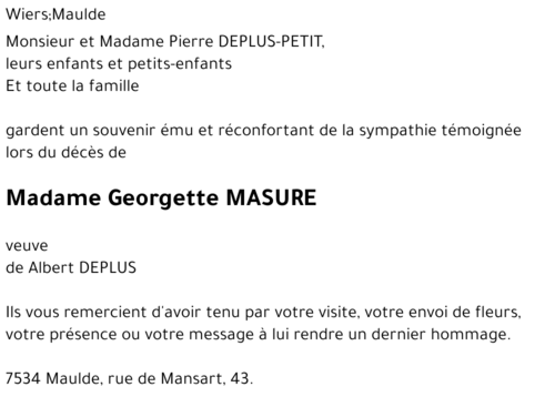 Georgette MASURE