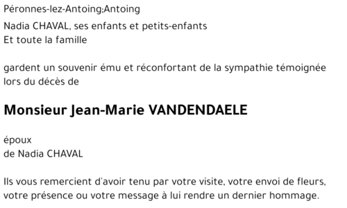 Jean-Marie VANDENDAELE