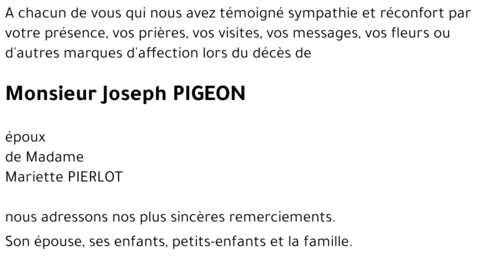 Joseph PIGEON