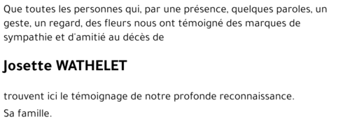 Josette WATHELET
