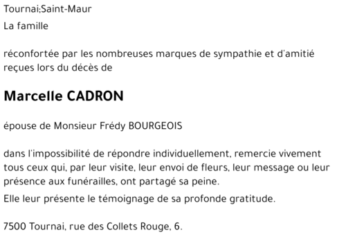 Marcelle CADRON