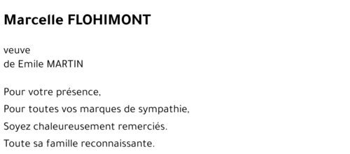 Marcelle FLOHIMONT