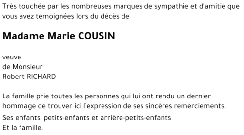 Marie COUSIN