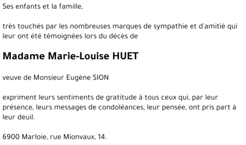 Marie-Louise HUET