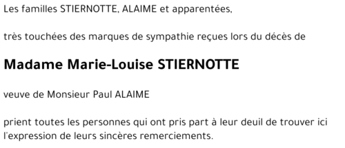 Marie-Louise STIERNOTTE