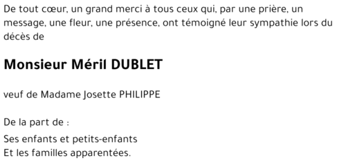 Méril DUBLET
