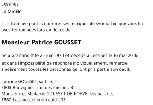 Patrice GOUSSET