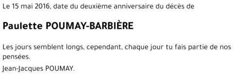 Paulette POUMAY-BARBIÈRE