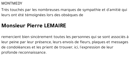 Pierre LEMAIRE